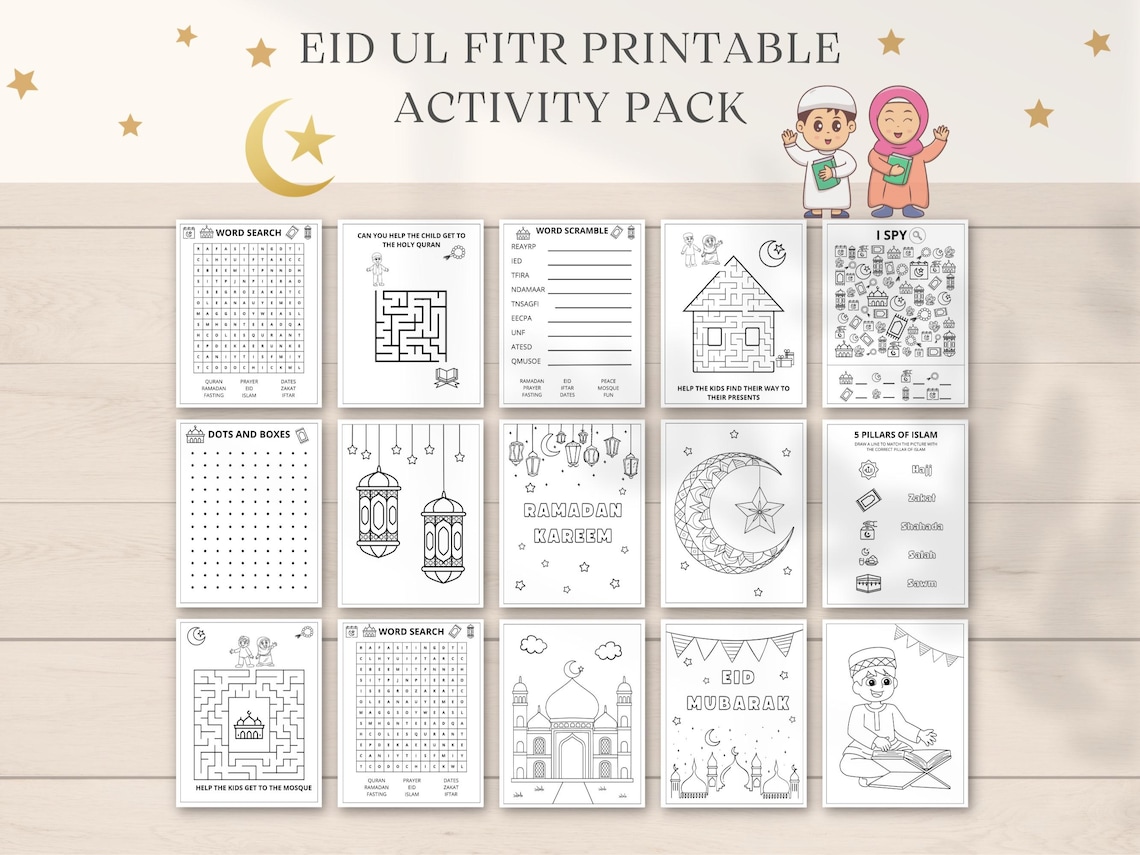 Eid Ul Fitr Activity, Eid Kids Activities, Eid for Kids, Eid Printables ...