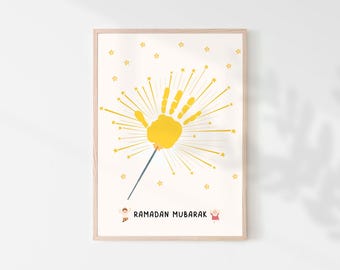 Ramadan Handprint, Ramadan Activity, Ramadan Craft, Ramadan Kids Printable, Ramadan Decor, Ramadan Mubarak, Ramadan Kids Activities