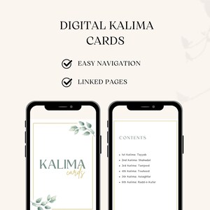 カリマ フラッシュカード、デジタル カルマ カード、6 つのカリマ、イスラムのカリマ、カリマ PDF、子供向けカルマ、カリマ ブック、カルマ カード PDF