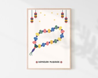 Huellas de manos de Ramadán, Actividades de Ramadán, Manualidades de Ramadán, Imprimibles infantiles de Ramadán, Decoración de Ramadán, Ramadán Mubarak, Actividades infantiles de Ramadán