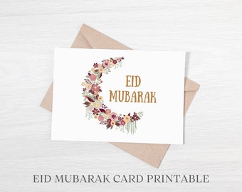 Eid Mubarak Card Printable, Eid Card Digital, Eid Greeting Card, Eid Gift Printable, Eid Greetings, Eid Al Fitr, Eid Al Adha, Printable Eid