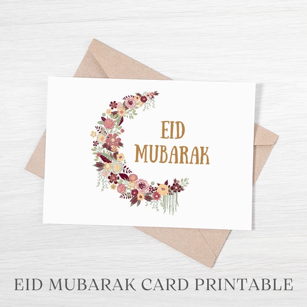 Eid Mubarak Card Printable, Eid Card Digital, Eid Greeting Card, Eid Gift Printable, Eid Greetings, Eid Al Fitr, Eid Al Adha, Printable Eid