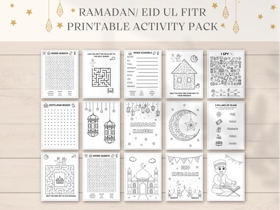 Ramadan Activity Printable, Eid Activities, Ramadan Activity Book, Ramadan Printable, Eid Activity Book, Ramadan Coloring, Ramadan Kids