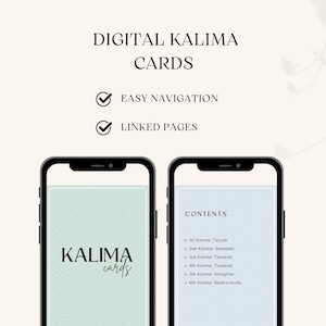 Digitale Kalima-kaarten, Kalma-flashcards, de zes Kalimas, Kalima of Islam, Kalima pdf, Kalma for Kids, Kalima Book, Kalma Cards pdf