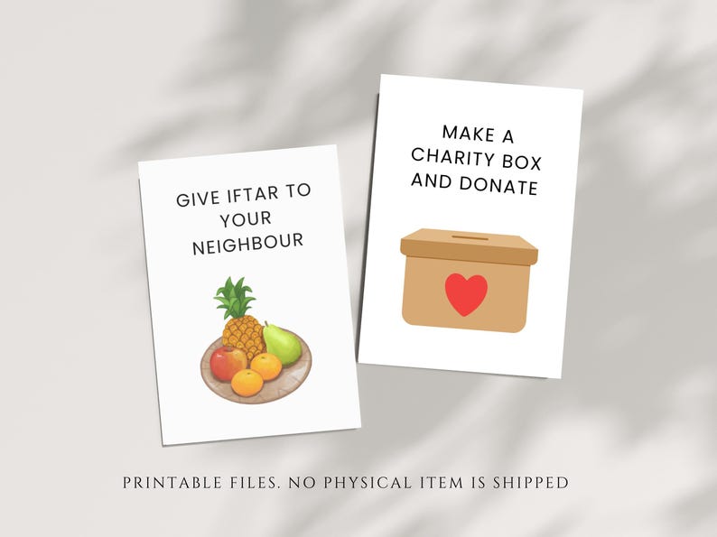These Ramadan good deeds cards  printable are perfect kids activity to use  during the blessed month of Ramadan. Keep kids engaged by doing one good deed a day.