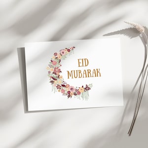 Eid Mubarak Karte zum Ausdrucken, Eid Karte Digital, Eid Grußkarte, Eid Geschenk zum Ausdrucken, Eid Grüße, Eid Al Fitr, Eid Al Adha, Eid druckbare Eid