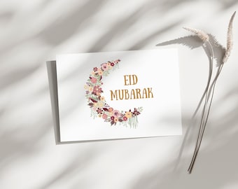 Eid Mubarak Card Printable, Eid Card Digital, Eid Greeting Card, Eid Gift Printable, Eid Greetings, Eid Al Fitr, Eid Al Adha, Printable Eid