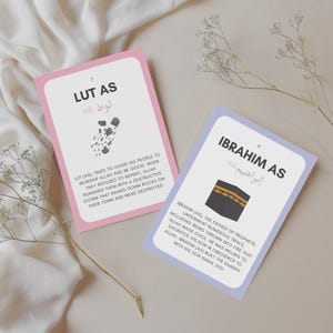 Make learning about the Prophets engaging with these Islamic Prophets Flashcards! These flashcards are a valuable Islamic educational tool to help children memorize and recognize the names and stories of the Prophets mentioned in the Quran.