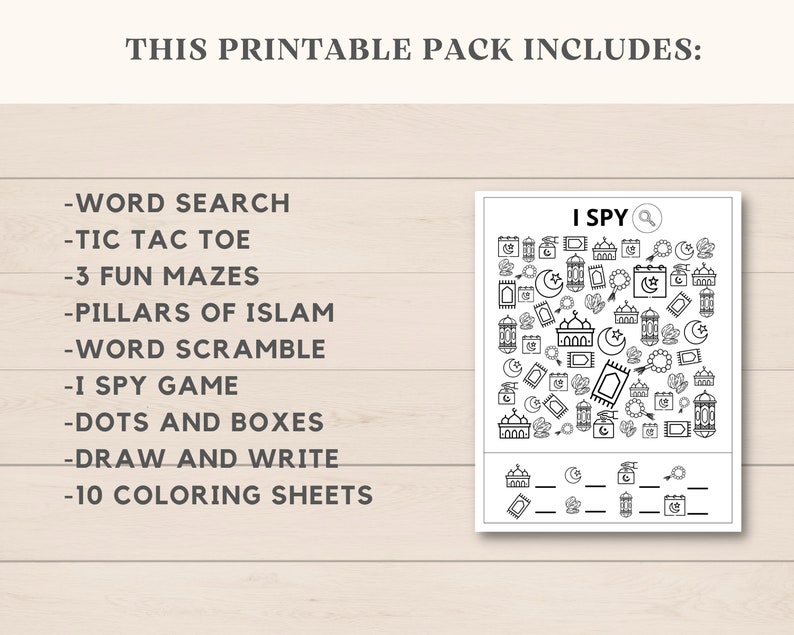 This fun Instant Download Ramadan Activity Pack is a perfect way to keep kids engaged this Ramadan/ Eid ul Fitr. The PDF has fun Ramadan games and colouring sheets. It can also be used as a party favour. Print as many as you like.