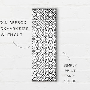 These Islamic art inspired Islamic coloring bookmarks offer a therapeutic and creative escape. Simply print and color in!