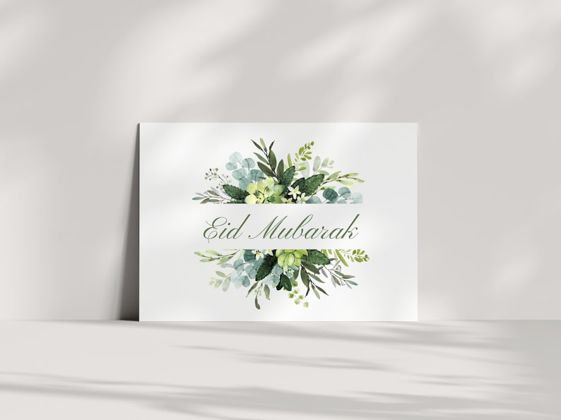 This beautiful leafy Eid Card Printable is perfect for giving out to family or friends on Eid ul Fitr/ Eid ul Adha. Simply print, cut, fold and write your message.