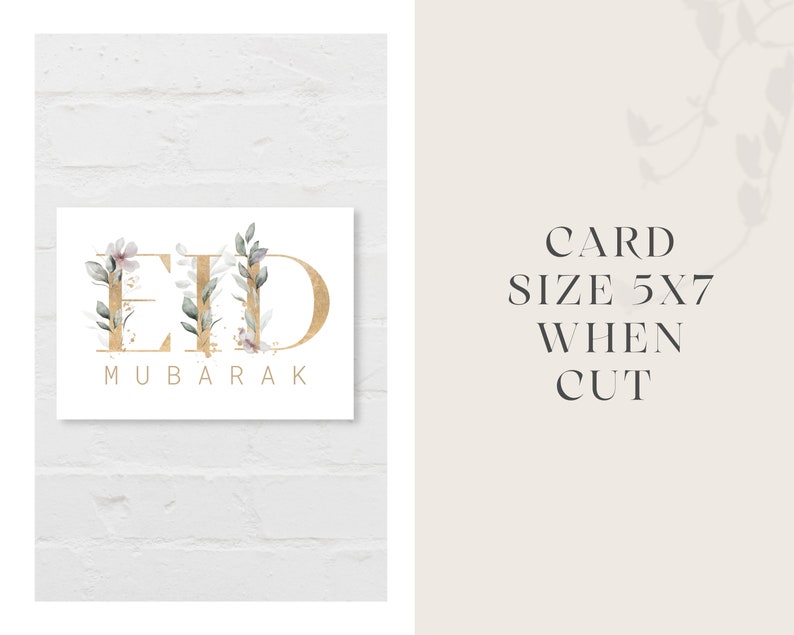 This elegant gold Eid Greeting Cards is perfect for giving out to family or friends on Eid ul Fitr/ Eid ul Adha. Simply print, cut, fold and write your message.