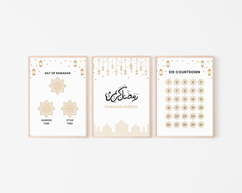 Ramadan Decoration Printable 3 Set Ramadan Printable Ramadan - Etsy