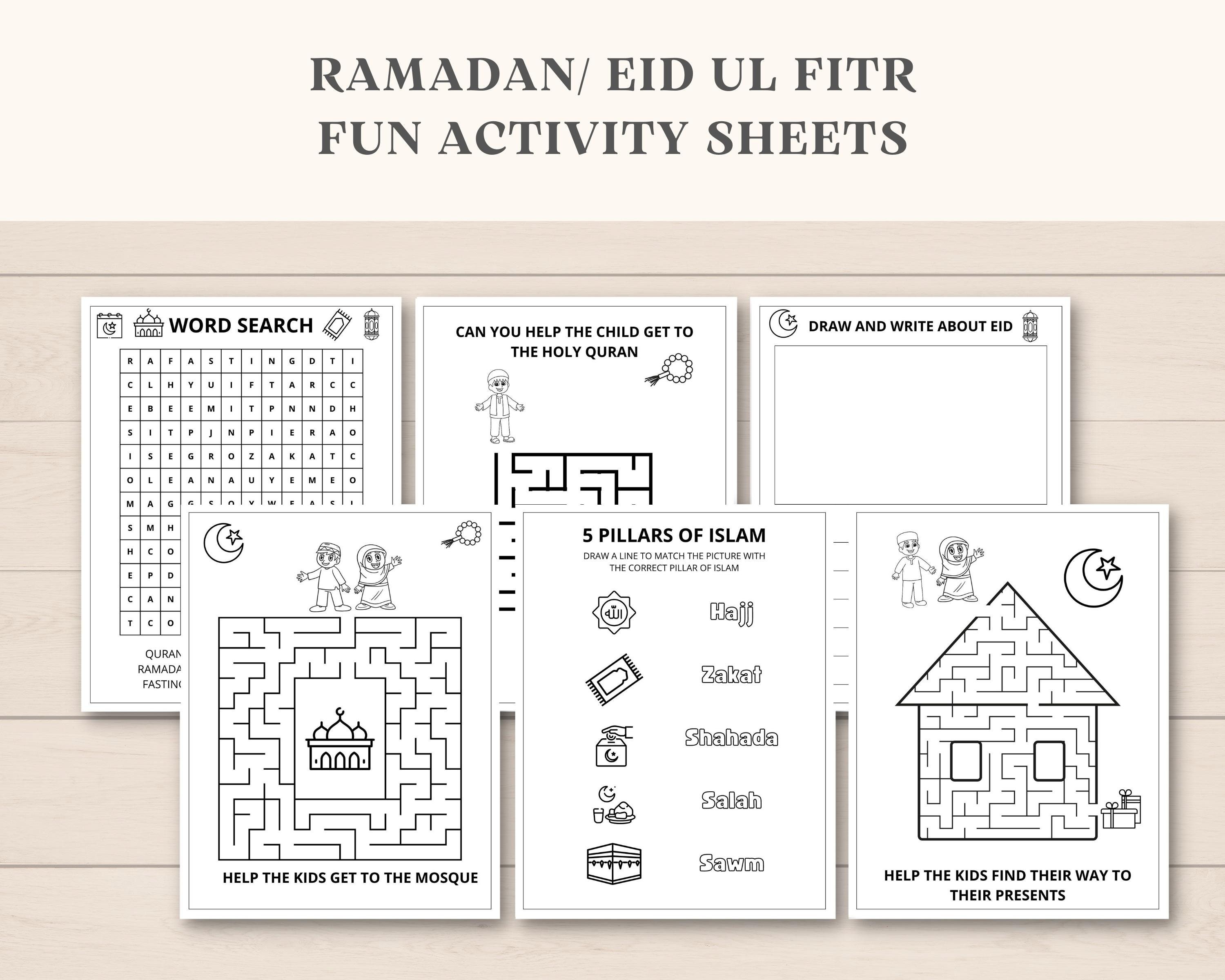 Eid Ul Fitr Activity Book Printable Eid Activity Book Eid - Etsy