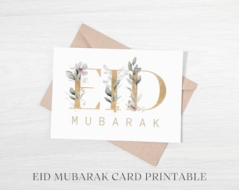 Eid Card Printable, Eid Card Digital, Eid Greeting Card, Happy Eid Card, Printable Eid Card, DIY Eid Card, Eid Al Fitr, Eid Al Adha