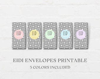 Eid Envelopes Printable, Eidi Envelopes, Eid Money Envelopes, Printable Envelopes, Eid Gifts for Kids, Eid Party Printable, Modern Eid