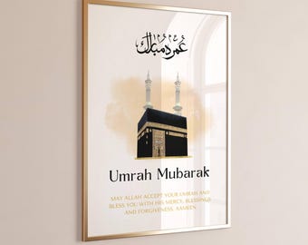 Umrah Mubarak Gift, Umrah Gift PDF, Gifts for Umrah, Umrah Mubarak, Umrah Keepsake, Umrah Poster, Umrah Gift Printable, Islamic Home Gift