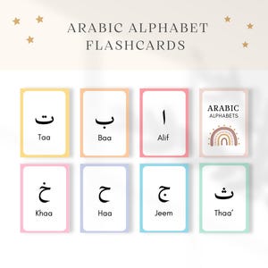 Arabisches Alphabet Karteikarten, Arabisches Alphabet, Arabische Karteikarten, Druckbare Karteikarten, Arabische Buchstaben, Islamische Ressourcen für Kinder, Arabische Schule
