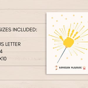 This fun and cute Ramadan handprint pack is a great activity and keepsake for little kids. Perfect for toddler, preschool, nursery or baby. Can be used at home/ classroom.