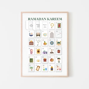 Calendrier de l'Avent mosquée de 30 jours du Ramadan, décoration islamique  musulmane en bois MDF Eid Mubarak, premier cadeau de l'Aïd pour enfants du  Ramadan avec apprentissage islamique -  Canada