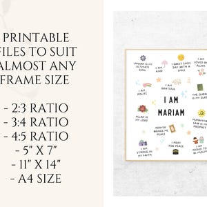 This Custom Islamic Affirmations for Kids printable Islamic  wall art is a wonderful addition to any muslim childs bedroom or playroom.