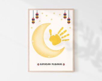 Ramadan Handprint, Ramadan Activity, Ramadan Craft, Ramadan Kids Printable, Ramadan Decor, Ramadan Mubarak, Ramadan Kids Activities