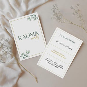 Kalmah-flashcards afdrukbaar, de zes Kalmahs, Kalmah of Islam, Kalimah-boek, Arabische flashcard, islamitisch leren, afdrukbare Kalima, Kalma-pdf