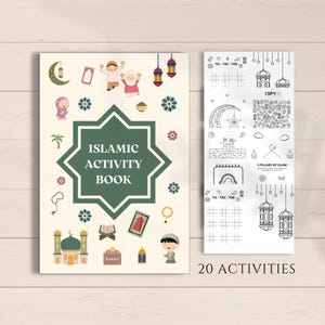 Islamic Activity Book Printable, Islamic Activities Printable, Islamic Coloring, Muslim kids Activity, Islamic Worksheets