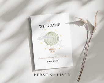 Personalised Muslim Baby Card, Muslim Newborn, Muslim Baby, Islamic New Baby, Muslim New Baby Greeting card, Islamic Newborn Card
