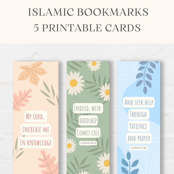 Islamic Bookmarks - Etsy