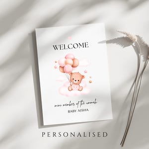 Personalisierte Muslimische Baby Mädchen Karte, Muslimisches Neugeborenes, Muslimisches Baby Mädchen, Islamisches Neues Baby, Muslimisches Neues Baby Grußkarte, Islamische Neugeborenen Karte