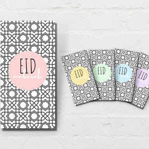 These beautiful Eidi envelopes printable are perfect for giving out Eidi to family members or kids! 5 lovely colors includes. Print as many copies as you like on printer paper or card stock. Simply print, cut and glue.