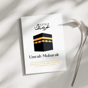 Umrah Mubarak Karte druckbare, Umrah Karte druckbare, Islamische Grußkarten, Umrah Mubarak, Umrah Geschenk druckbare, Umrah Geschenk, Geschenke für Umrah