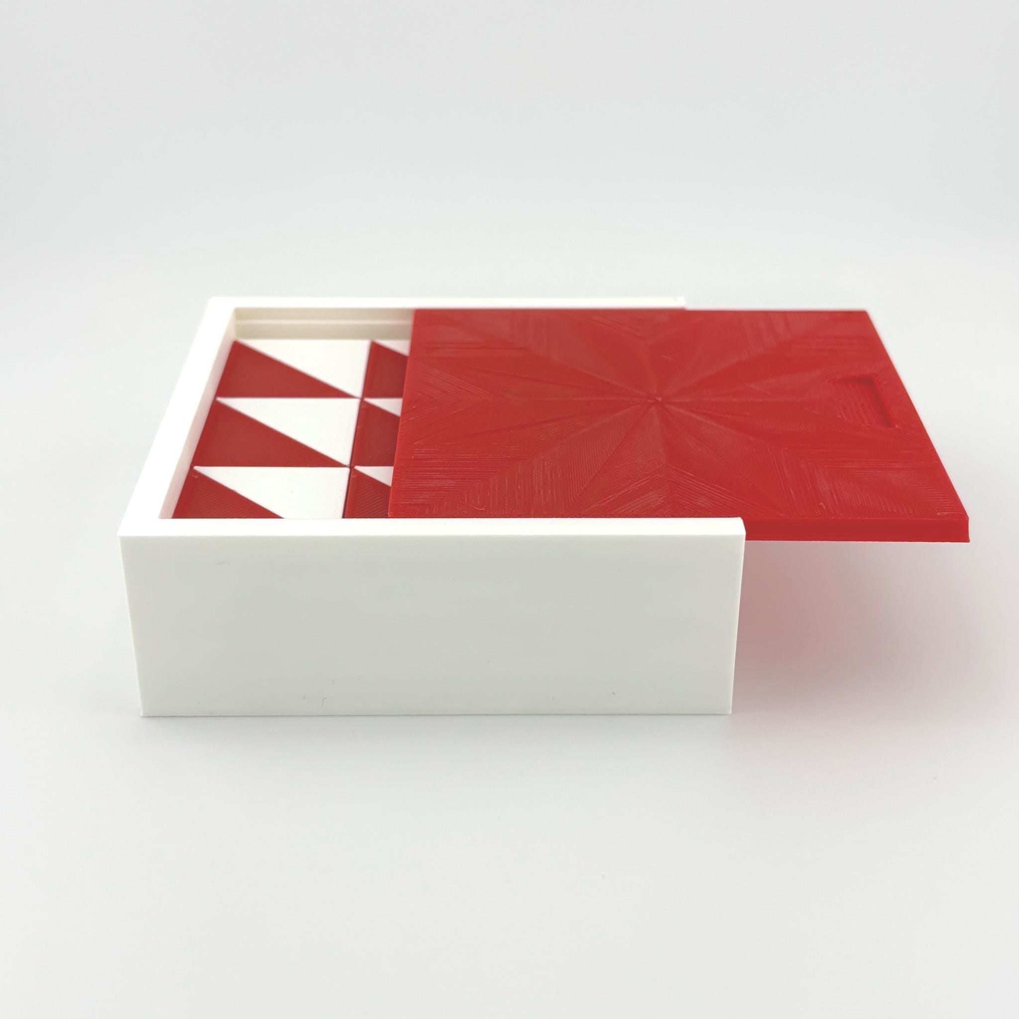 対応する BOX オプション付きの Kohs キューブ。赤と白のプラスチック