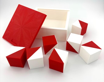 Kohs Cubes. Box option. 9 red and white plastic cubes. For psychology professionals. WAIS WISC Wechsler tests
