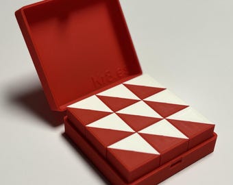 Kohs Cubes with Travel Case Option. 9 red and white plastic cubes. For psychology professionals. WAIS, WISC, and Wechsler tests.