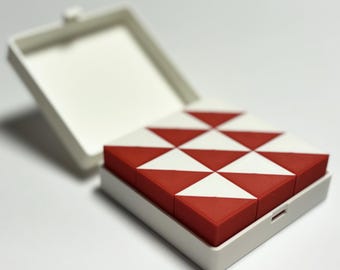 Kohs Cubes with Travel Case Option. 9 red and white plastic cubes. For psychology professionals. WAIS, WISC, and Wechsler tests.