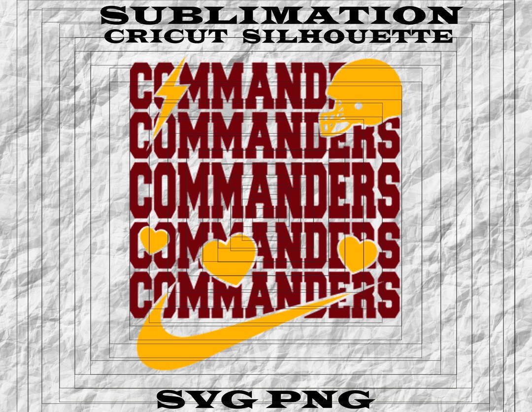 Commanders Football Svg - Etsy