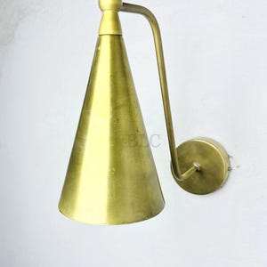 Mid Century Italian Diabolo Style Wall Sconce Light-Brass Wall Sconce - Golden Brass Lighting Fixtures Adjustable Sconces for Home Decor