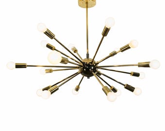 18-Light Sputnik Chandelier, Mid Century Modern Pendant