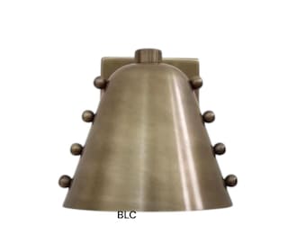 Handcrafted Brass Cone Wall Sconce - Mid-Century Modern Lighting