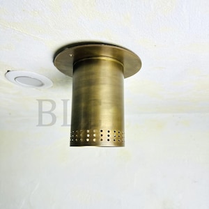 Vintage Wall Sconce Raw brass cylinder pin hole Modern style brass wall sconce - Solid Brass Wall Sconce light