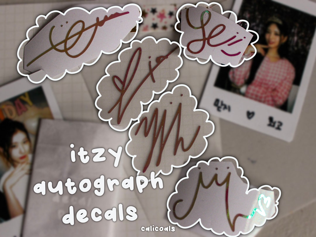 Itzy Signature / Autograph Decals - Etsy