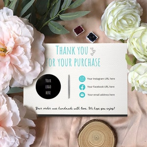 Thank You Card Template, Instant Download, Printable Thank Card Template, Canva Thank You Card Template,