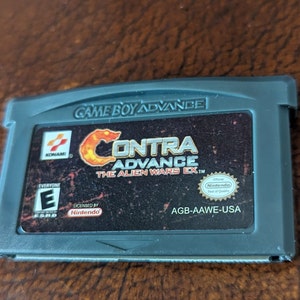 Contra Advance: The Alien Wars EX (Nintendo Game Boy Advance, 2002) Game Only, Classic Retro Side Scroller Shooter Adventure  GBA Video Game