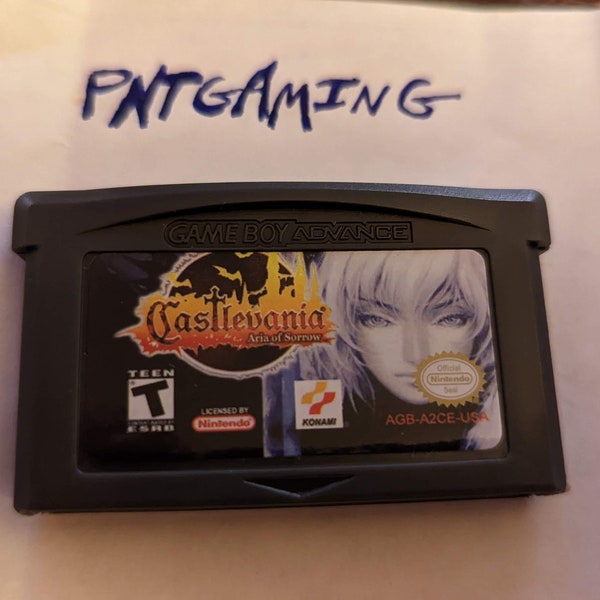 Castlevania: Aria of Sorrow (Nintendo Game Boy Advance, 2003) Game Cartridge Only, Classic Konami Retro GBA Side Scrolling RPG