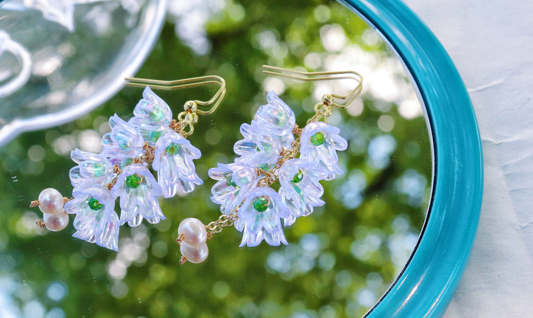 Lily of the Valley Earrings,Lily Earrings,Dangle Earrings,Dainty Floral Earrings, Fairy Flower Earrings,Cottagecore earring,Bridal  Earring