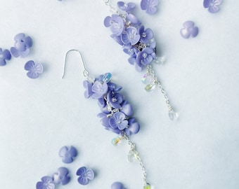 wisteria earrings, flower earrings, dangle earrings,flora earrings, fairycore,nature lover earrings, flower lover earrings