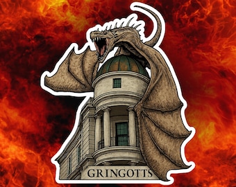 Gringotts Bank Sticker | HP | Universal Theme Park | Worlds of Magic