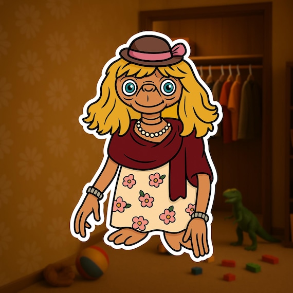 E.T. Dress Sticker | Extra-terrestrial Flowers | 1982 Movie ET | Dress Sticker - Etsy E.T. Dress Sticker | Extra-terrestrial Flowers | 1982 Movie ET | Dress Sticker - Etsy